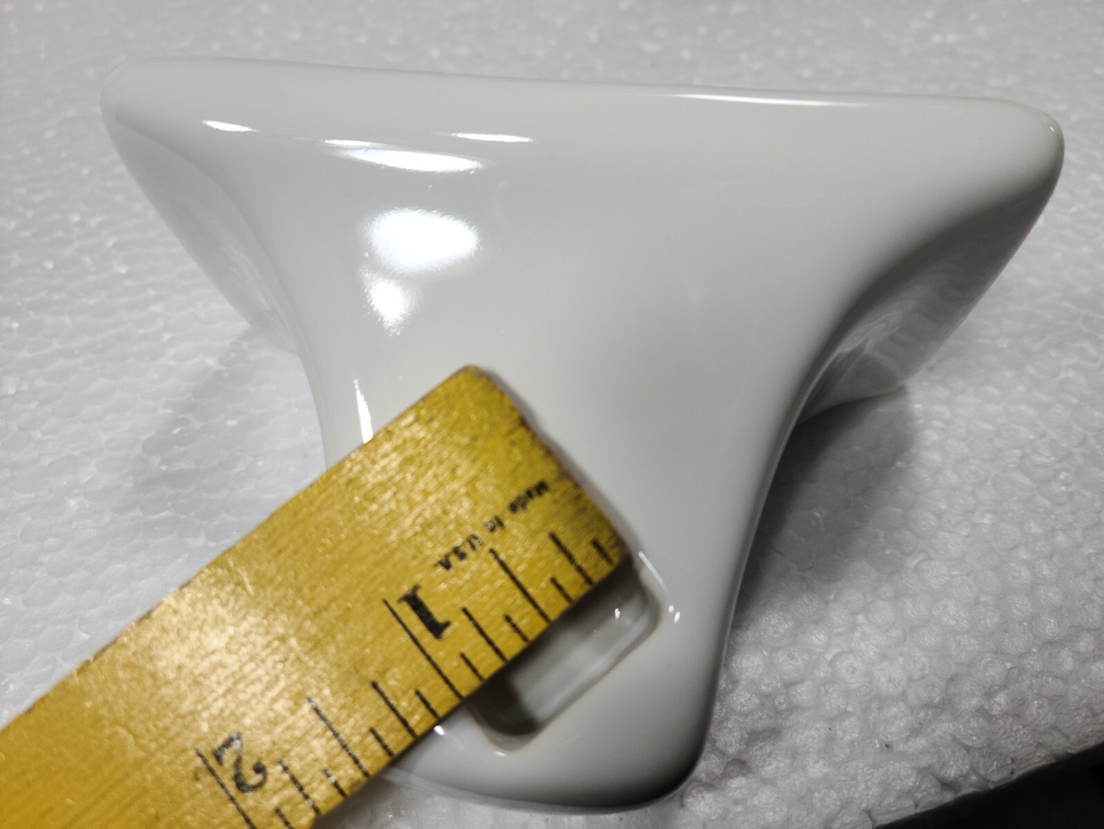 Vintage White Ceramic Towel Bar Rod Rack Post Holders Flat Back Glue over Tile