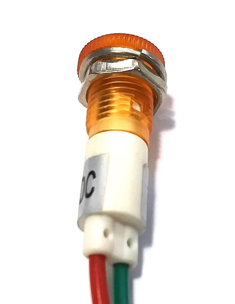 BBT 24 volt AC/DC Waterproof Amber LED Low-Profile Indicator Light