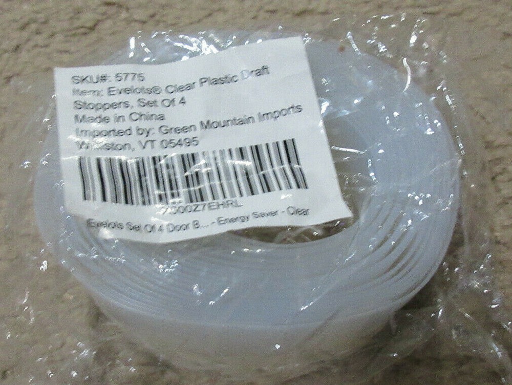 Set OF 4: Clear Plastic Draft Stoppers