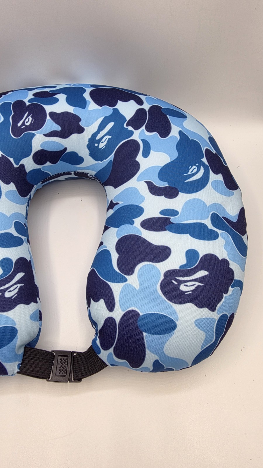 A Bathing Ape BAPE Travel Pillow Blue Camo Authentic USED