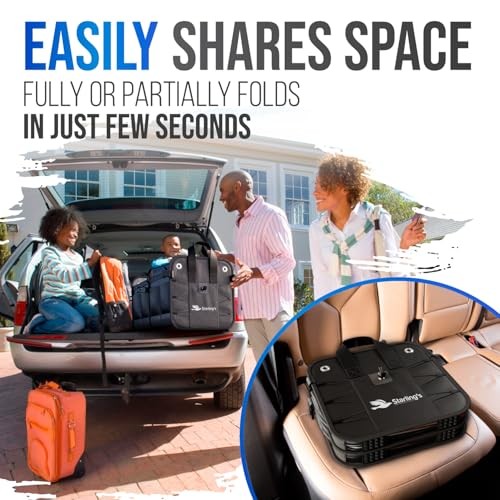 Car Trunk Organizer – Collapsible Storage Box with Adjustable Large Black