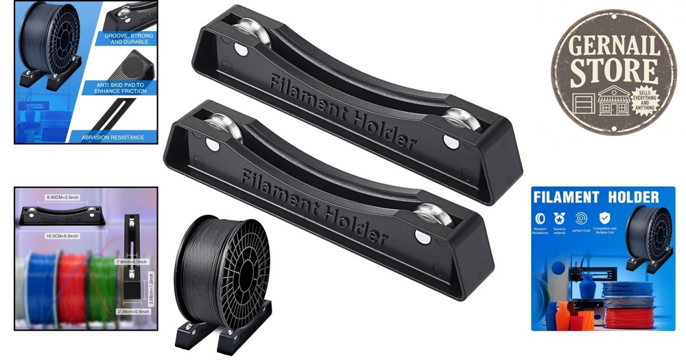 Versatile 3D Printer Filament Holder for All Spools - Easy & Reliable Use