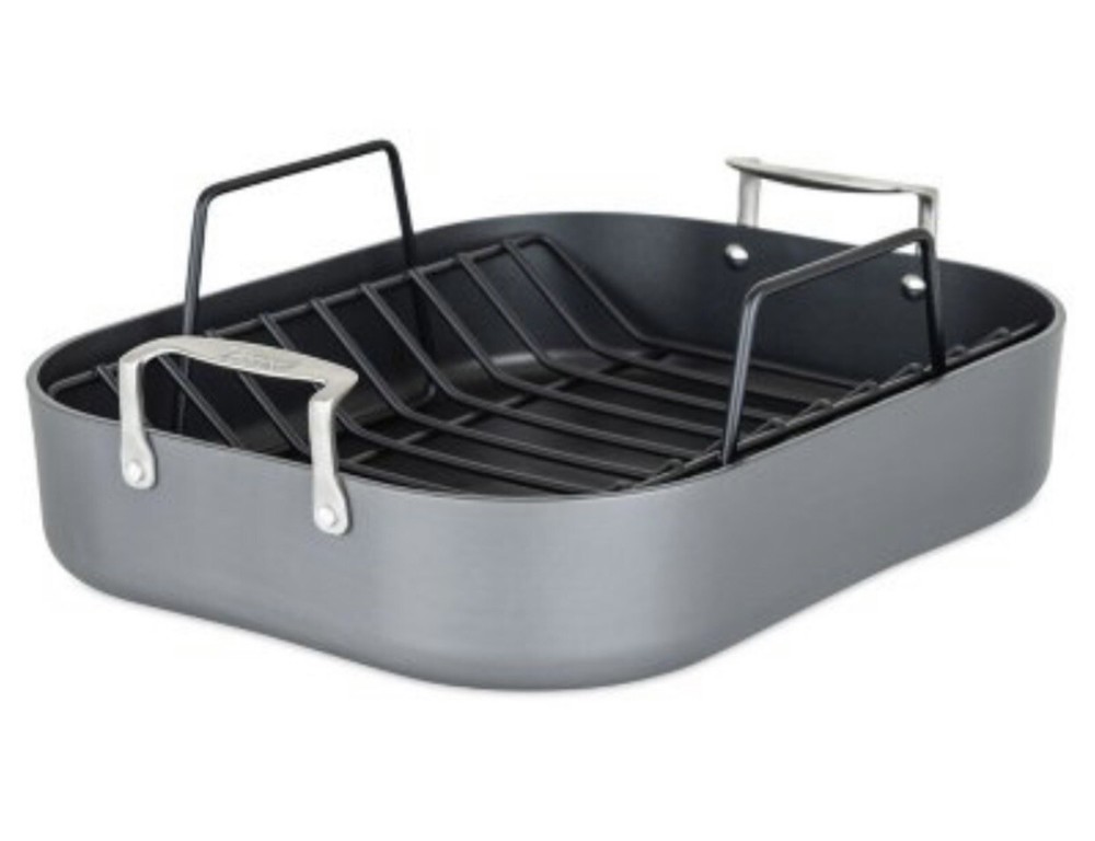 Viking, 16" Hard Anodized Non-Stick Roaster Roasting Pan + Rack Set