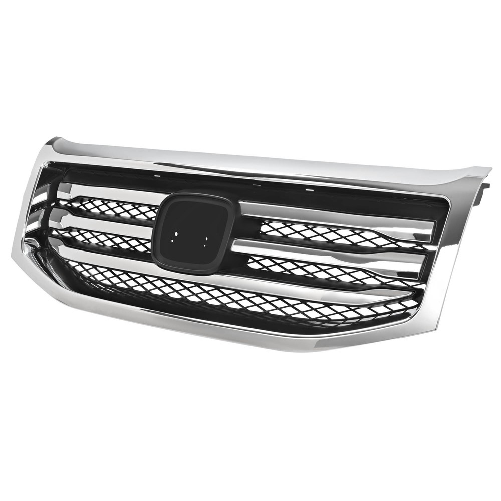For Honda Pilot 2012-2015 13 Chrome Front Bumper Upper Grille Mesh Style Grill