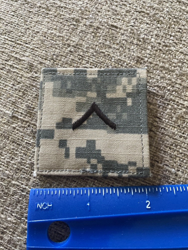 US Army Private PVT E-2 Rank ACU Hook / Loop Patch INV7194