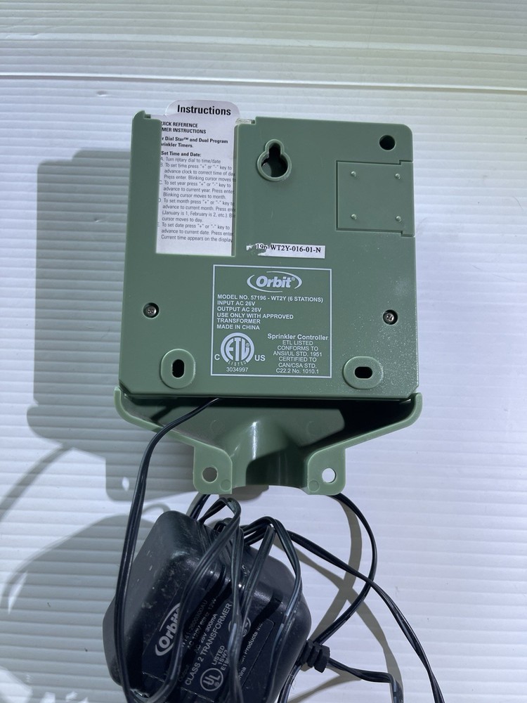 Orbit WaterMaster 6 Station Dual Program Sprinkler Timer Controller 57196