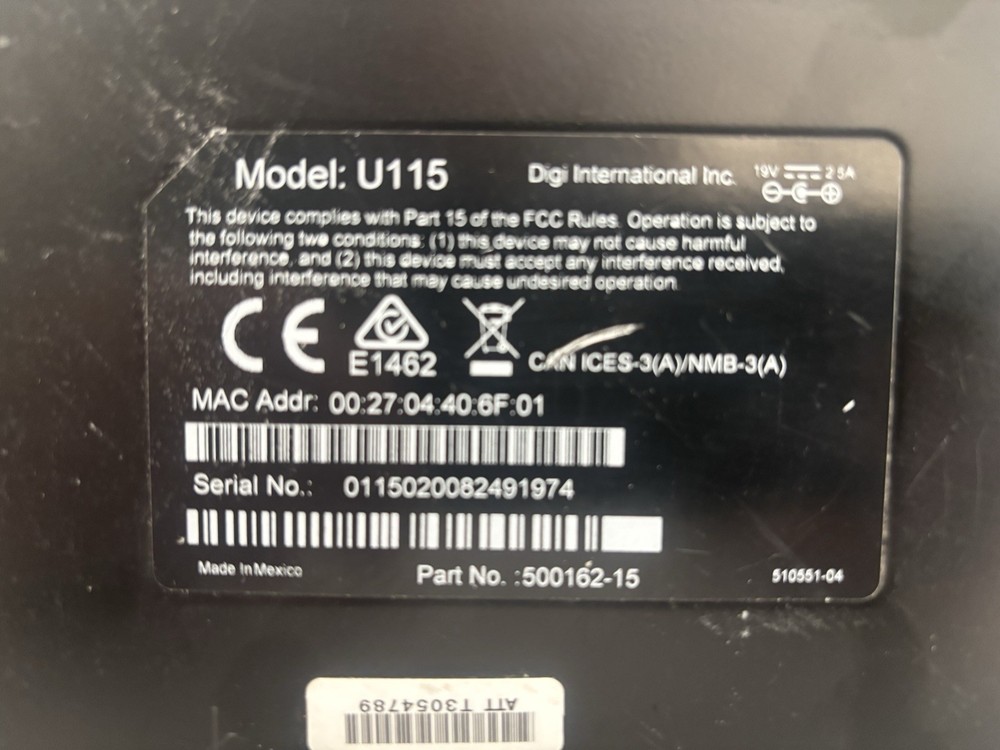 AT&T U115 VPN Gateway - Router Firewall, Network.