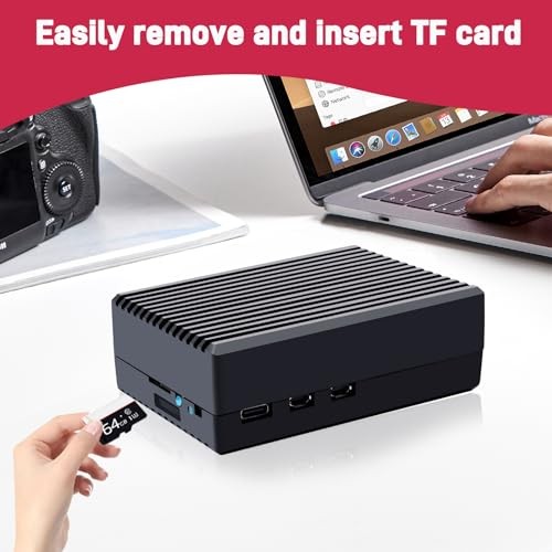 Aluminum Case for Raspberry Pi 5, Passive Cooling Case with Cooling Column