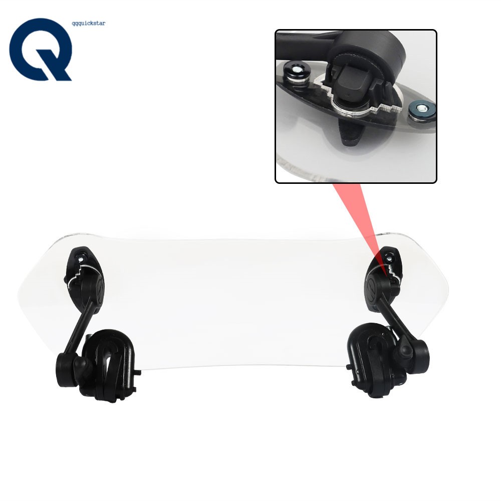 Universal Motorcycle Windshield Extension Adjustable Clip-on Windscreen Extender