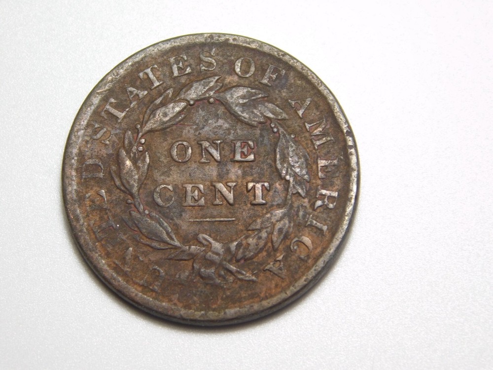 US COINS 1833 CORONET HEAD LARGE CENT *BENT*