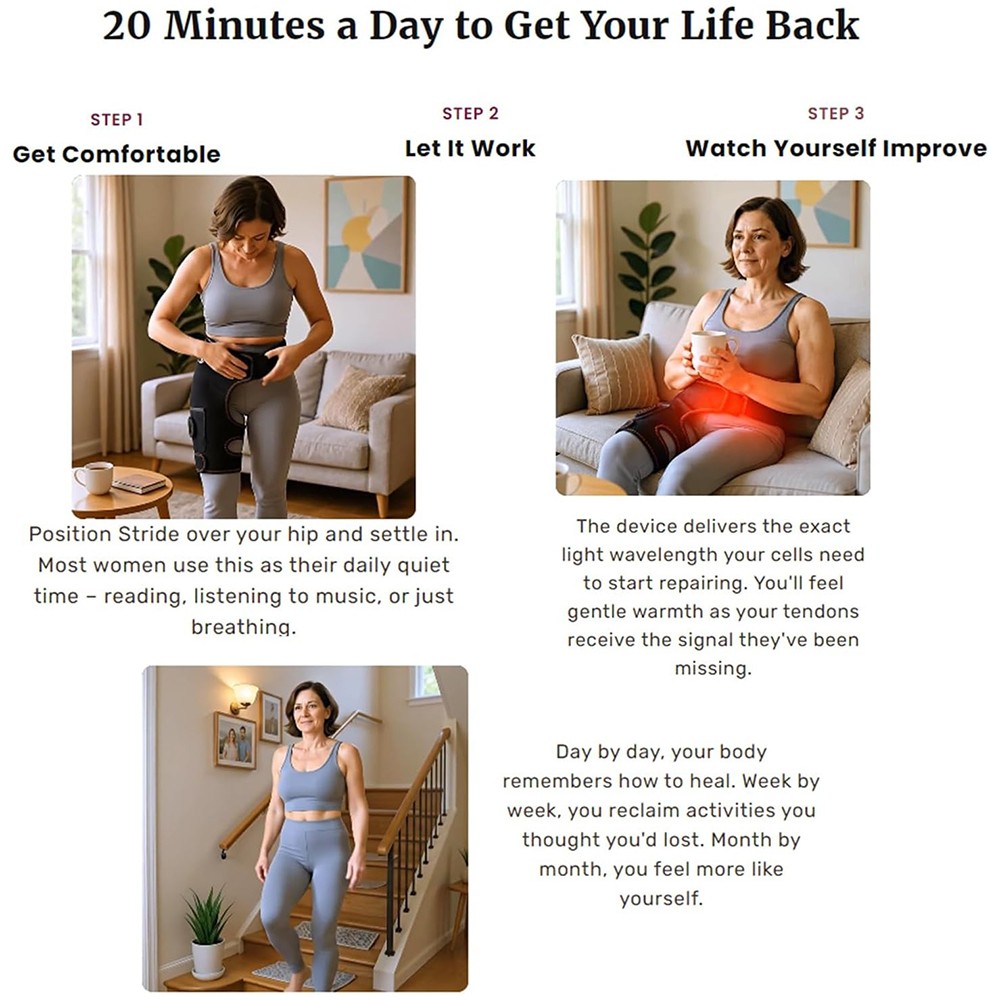 NEW Halsten Stride Hip Brace Red Light Therapy for Hip Pain,Halsten Hip Brace