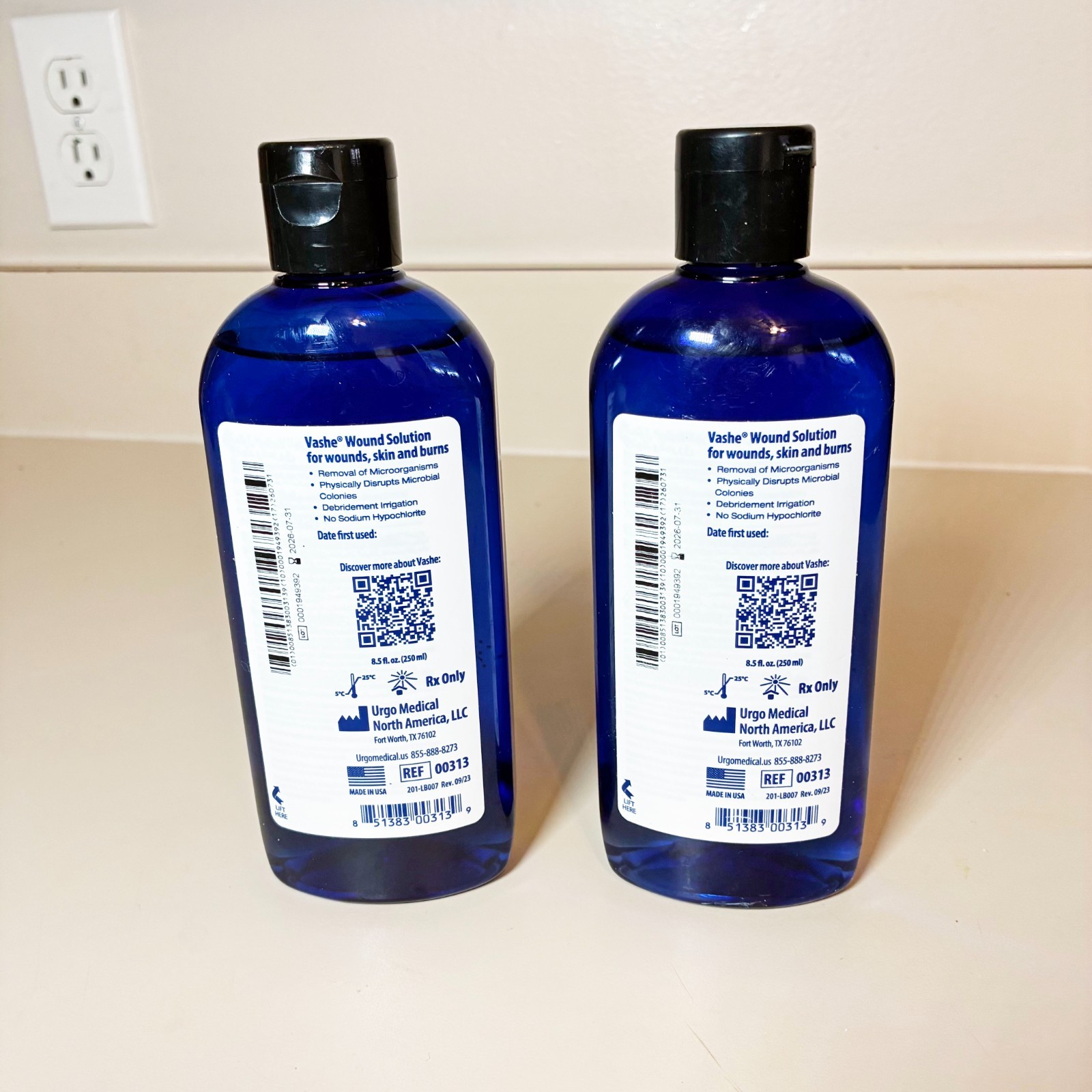 NEW 2 Vashe Wound Solution Cleanser NTZ 5.5 8.5 oz Bottle Sealed exp 07/31/2026