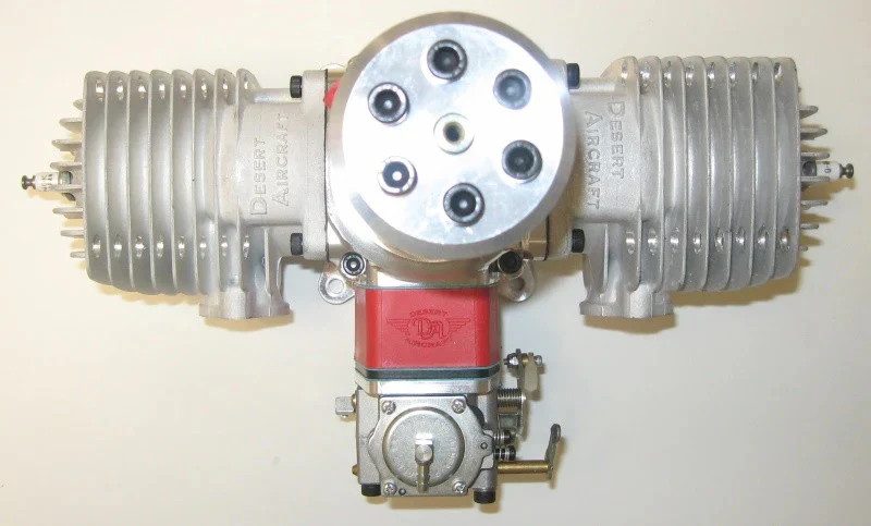 Desert Aircraft DA170 Twin Engine with Walbro Carburator with Dual Spark Plugs
