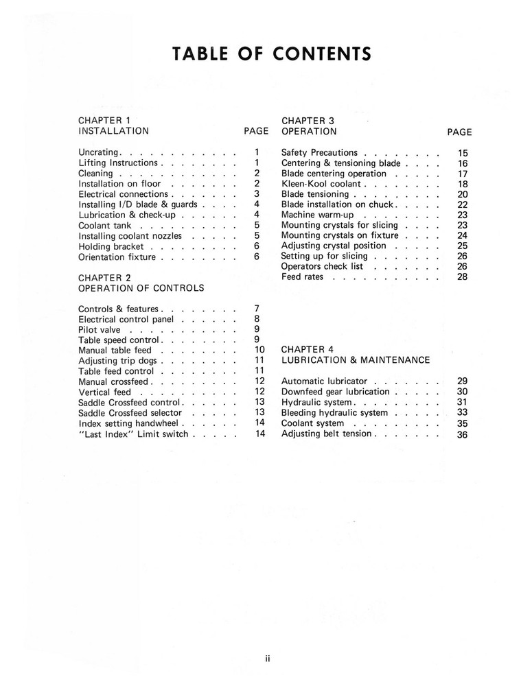 DoALL Model 70 I/D & 80 I/D Micro Slicer Operator Instruction Manual #1434