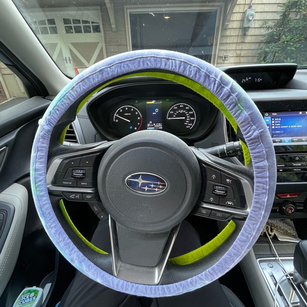 handmade tie dyed steering wheel cover for car reversible