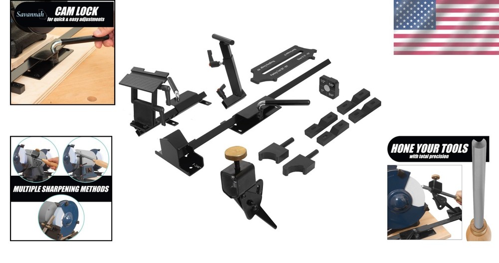 PRO GRIND Sharpening System for 8" Grinders Lathe Tools Chisels