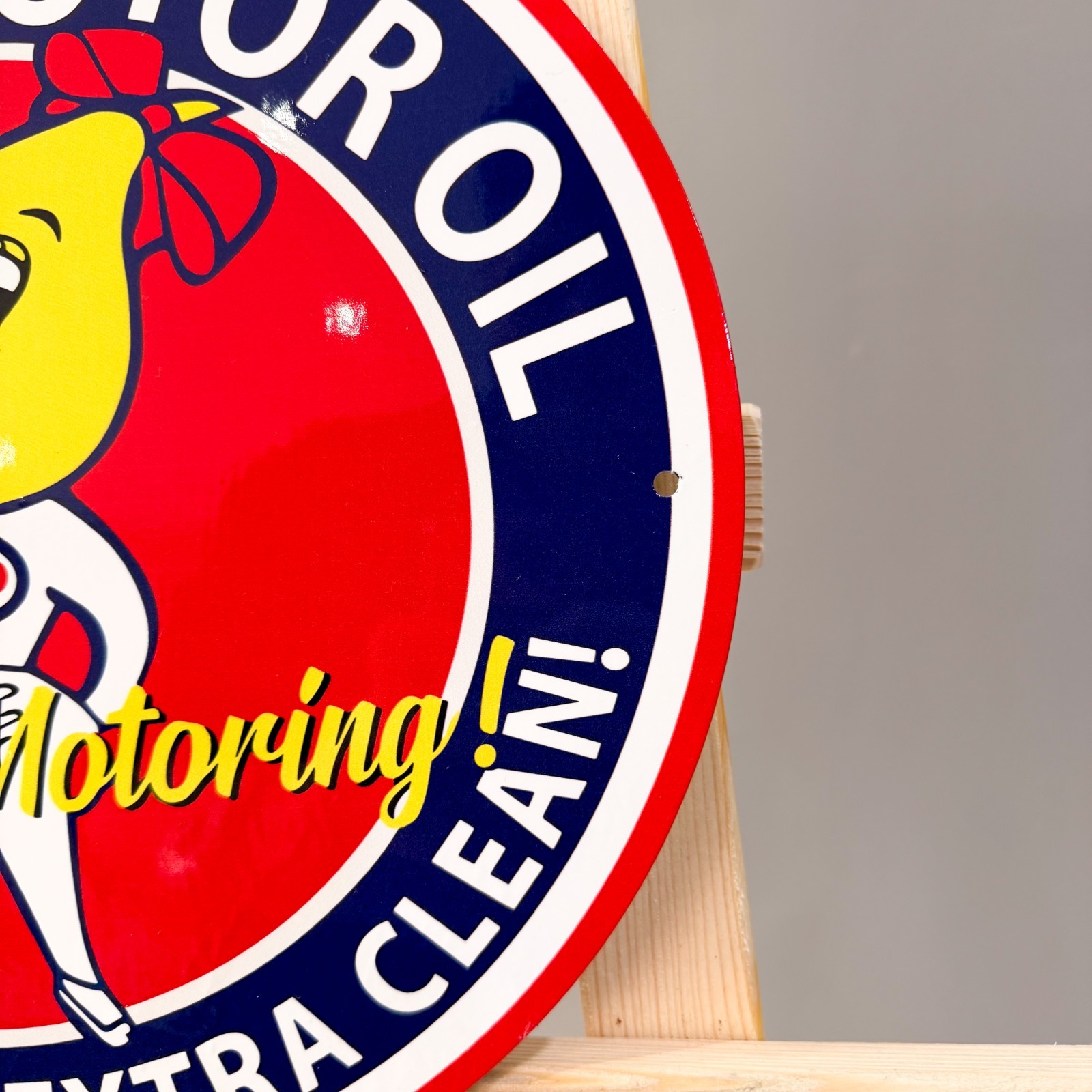 Esso Motor Oil Happy Motoring Female Mascot Metal Sign – 30 cm / 11.8”