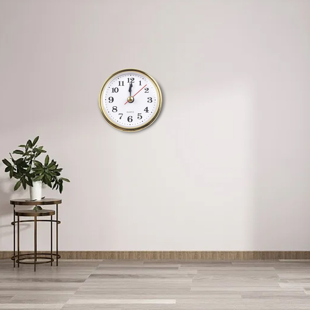 Reliable Timekeeping 65MM Quartz Clock Insert with Gold Arabic Numbers