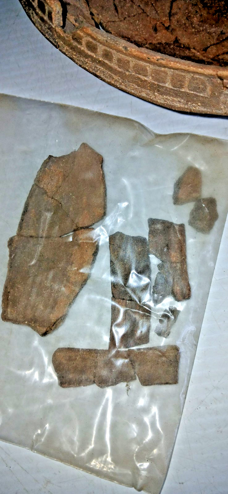 Pre-Columbian Native American Indian Mississippian Partial Pottery Bowl Artifact