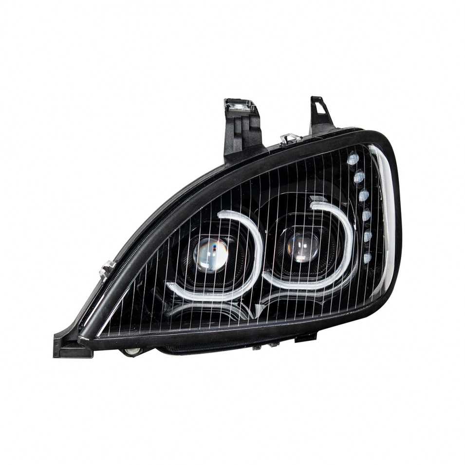 1996-2018 Freightliner Columbia LED Projection Headlight - Blackout - Driver