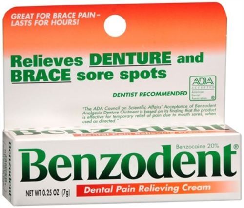 2 Pack Benzodent Denture Ointment - 0.25 Oz Each