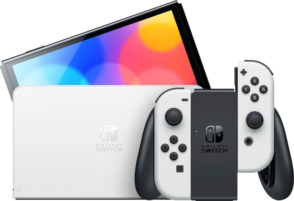 NEW Nintendo Switch White OLED 64GB Console + Hasbro Game Night 🎲 Bundle