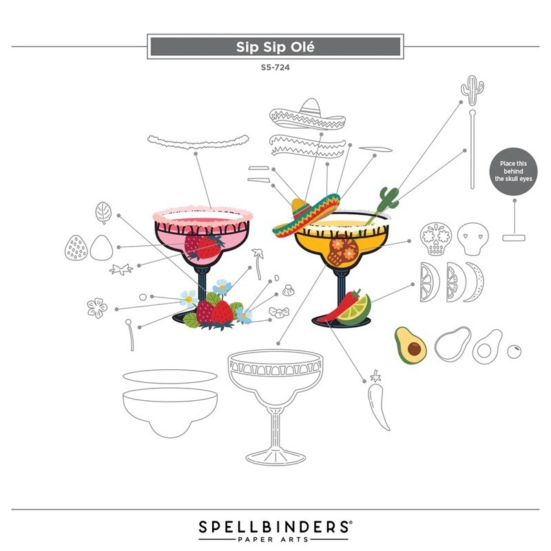 Spellbinders Cutting Dies BD-1004 Happier Hour Bundle