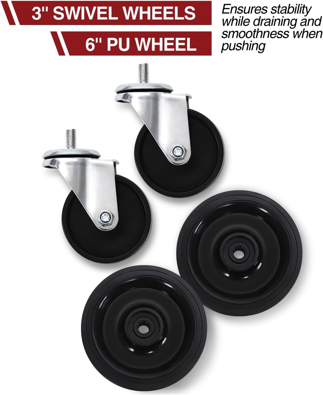 20 Gallon Electric Oil Drain Pan with 110V Pump Hose Low Profile Oil Drain Cart