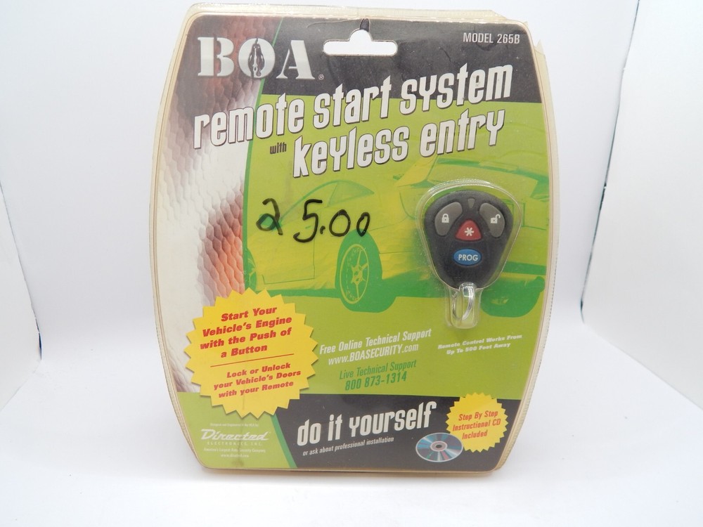 Vehicle Remote Start System Kit DIY Keyless Entry BOA Model 265B
