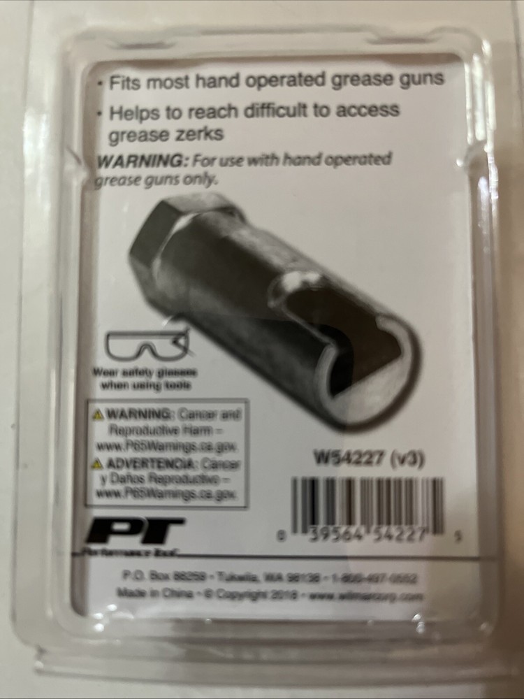 Performance Tool Right Angle Grease Gun Coupler W54227