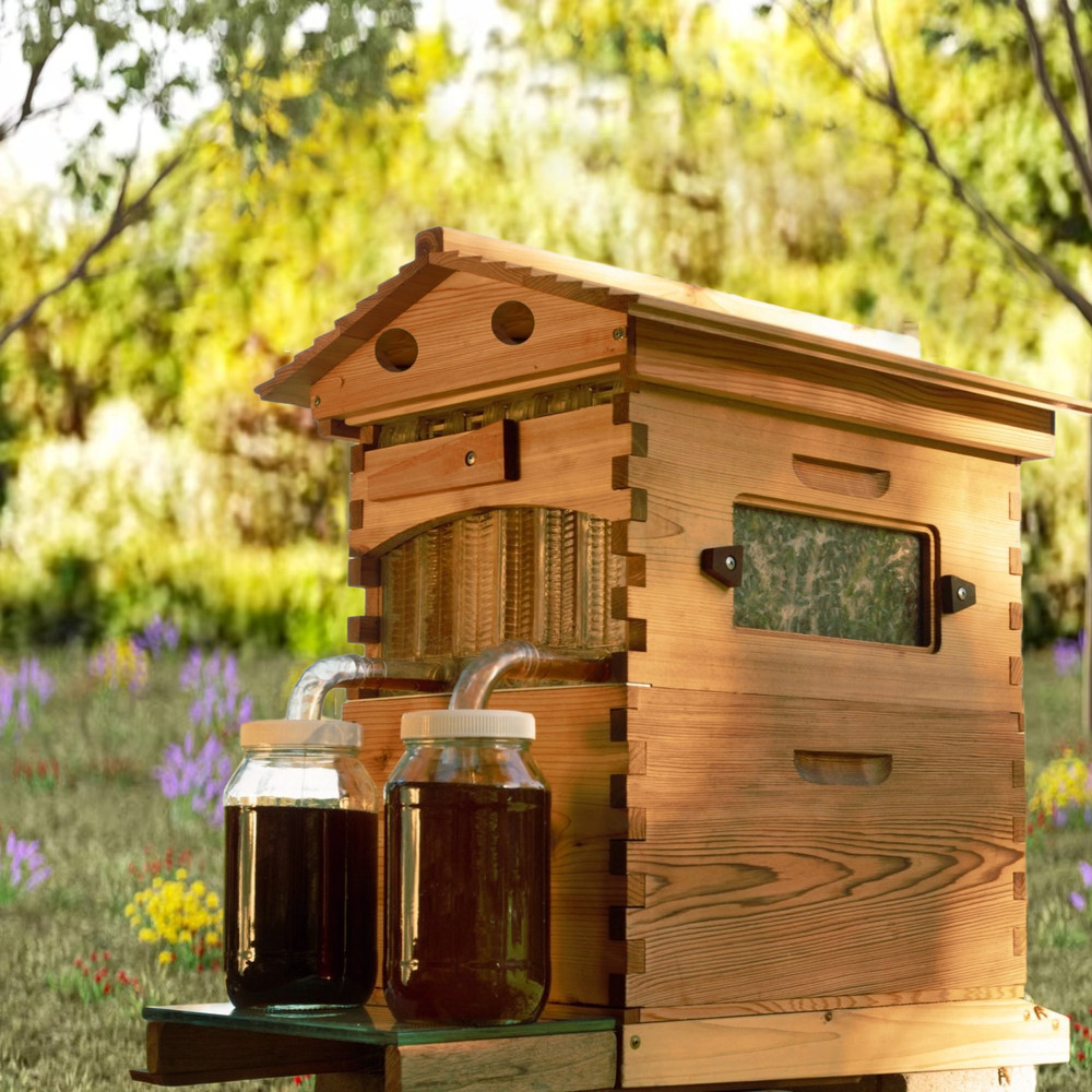 Bee Hive Boxes, Bee Hive Starter Kit - With 7 Flowing Bee Hive Frames