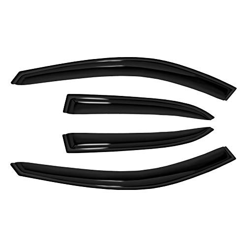 4pc Sun Rain Guards Window Visor Wind Deflector Compatible For Malibu 2013-2015
