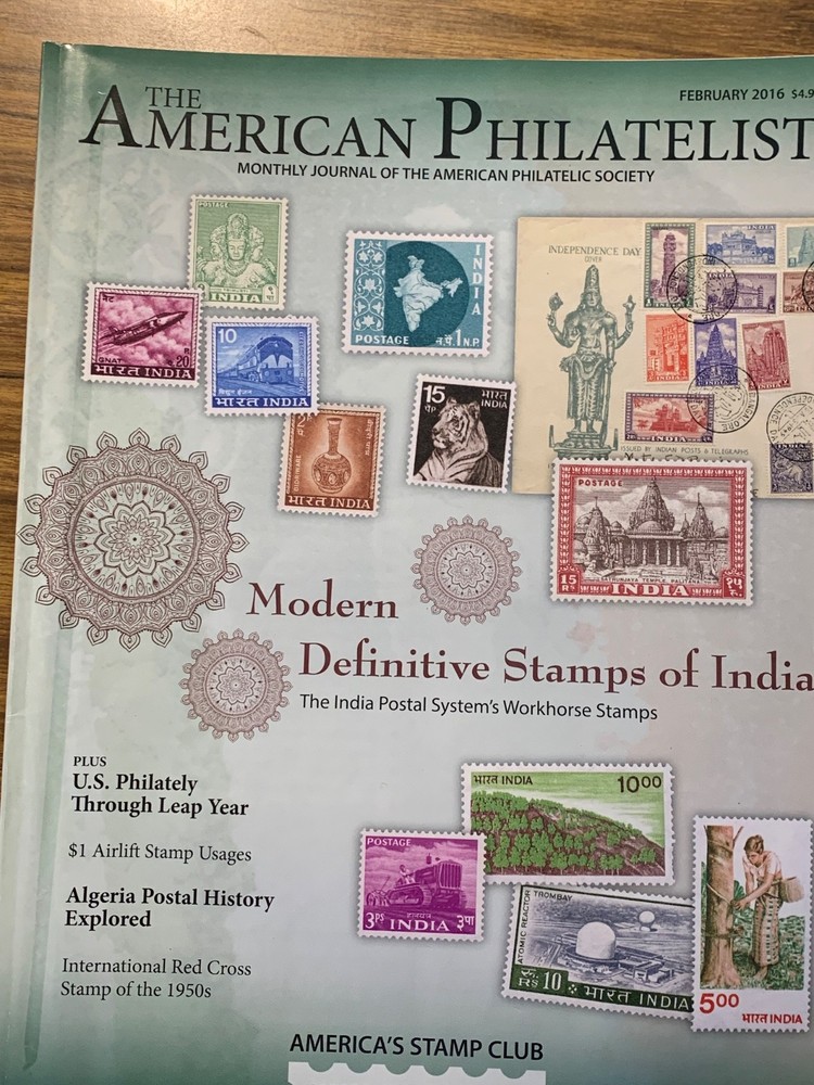 American Philatelist Magazine  2016, FebruaryV