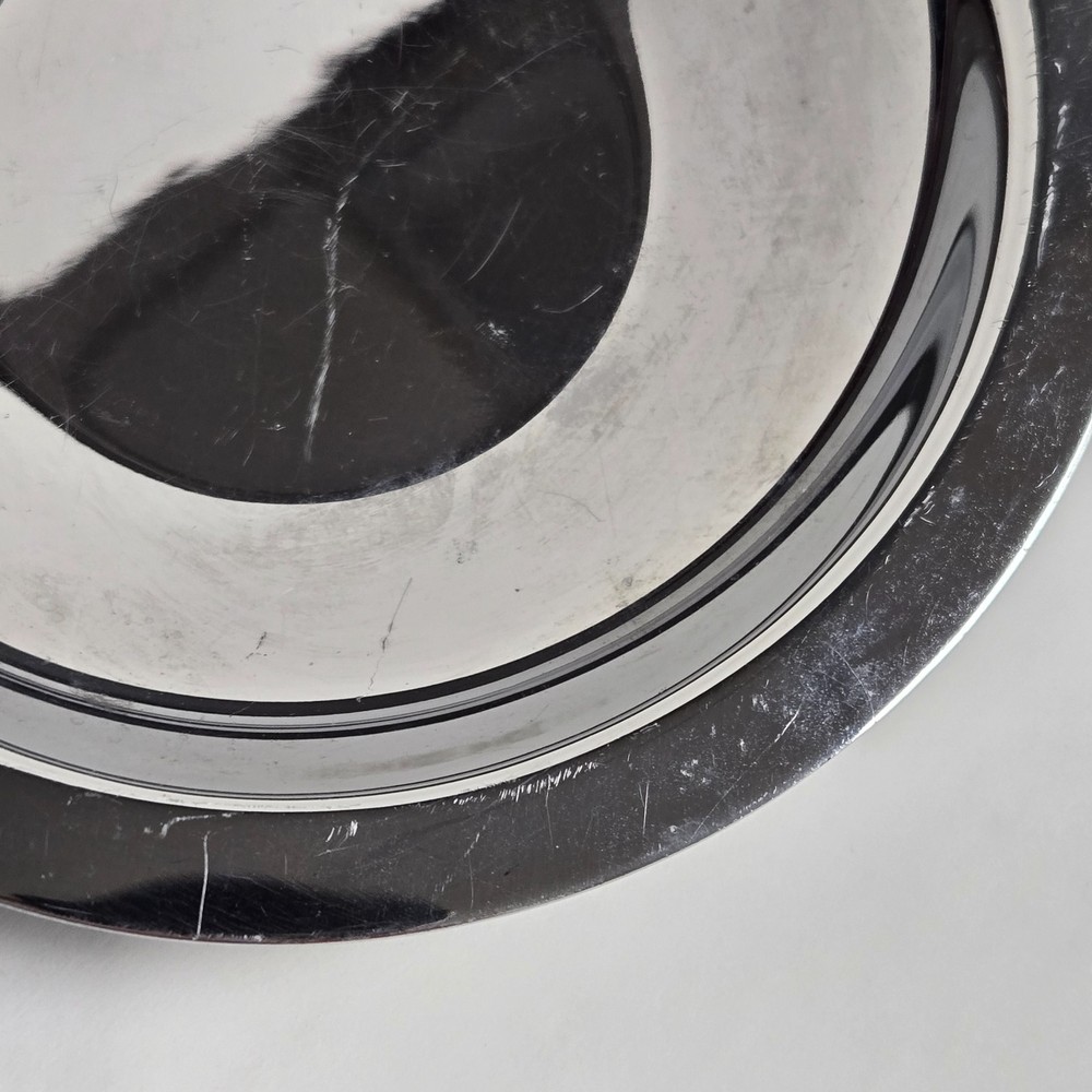 MCM Bakelite ~ Brown Marbled Handle ~ Chrome 3 Section Candy Trinket Dish