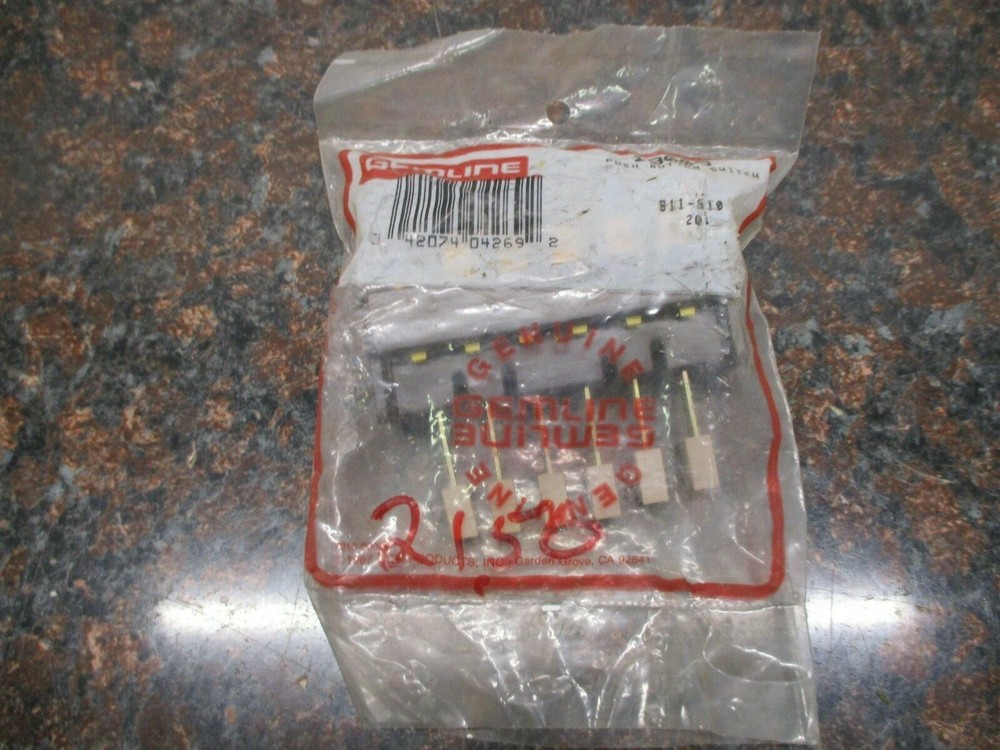 19009 Gemline 6 Pushbutton A/C Switch New FREE SHIPPING