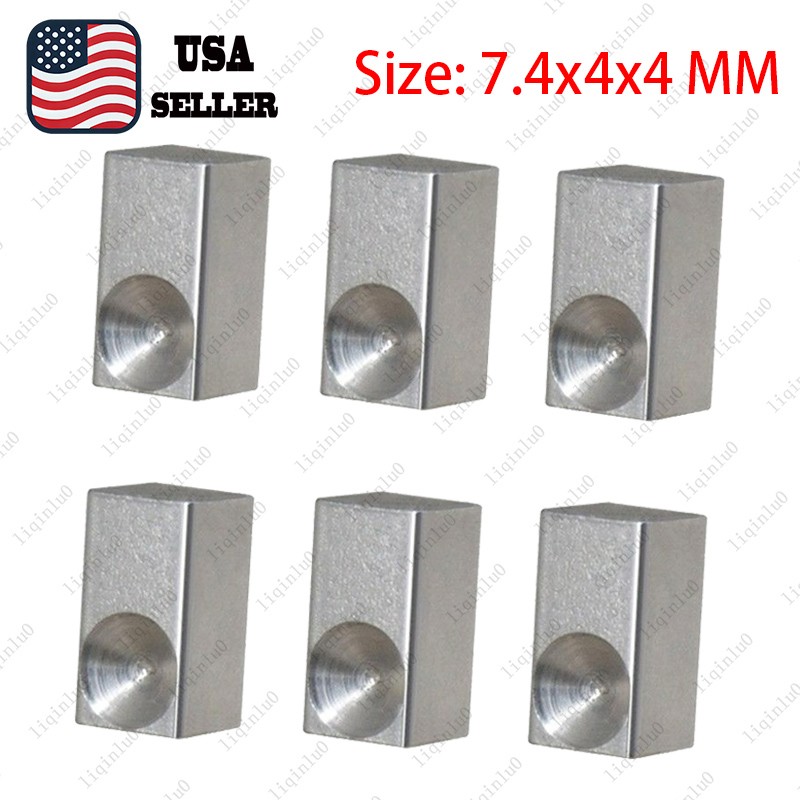 6 Pcs Stainless Steel String Lock Insert Blocks For Floyd Rose Tremolo - Chrome