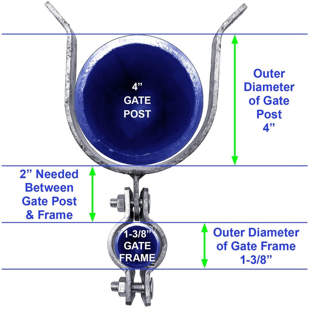 Galvanized Fork Gate Latch for Chain Link Fence