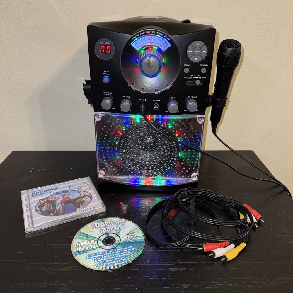Singing Machine, SML385, Karaoke System, Disco Lights