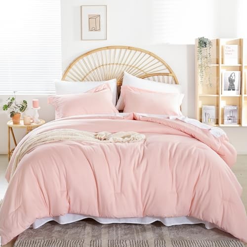 Comforter Set Comforter Set 7 Pieces Comforters Size Bedding Queen Blush Pink