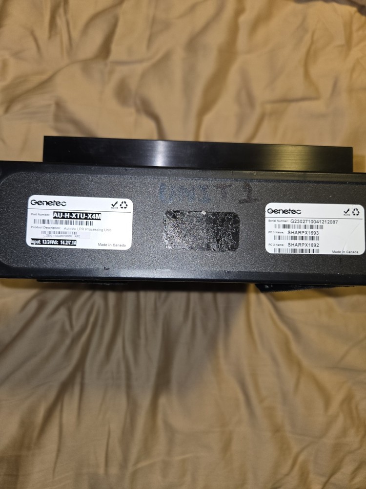 Genetec AutoVu LPR Processing Unit - AU-H-XTU-X4M