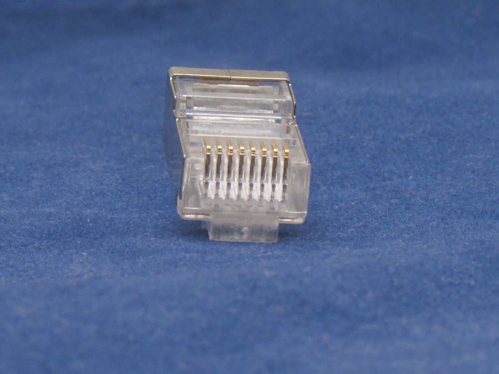 100 RJ45 Network Shielded Modular Plug CAT5e 8P8C Connector End Pass Through