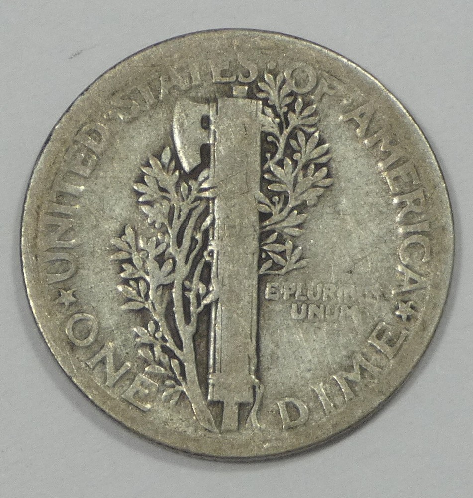 1921 Mercury Dime FINE Silver 10c ~ old obverse scrape