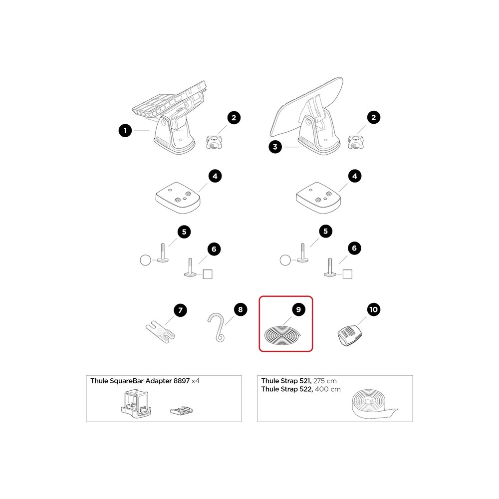 Thule Rope 1/4" Diameter for DockGlide DockGrip 52833