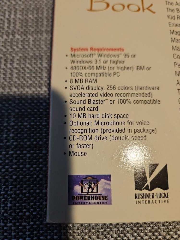 Jungle Book Cd Rom Game IBM interactive Windows 95 Or Higher