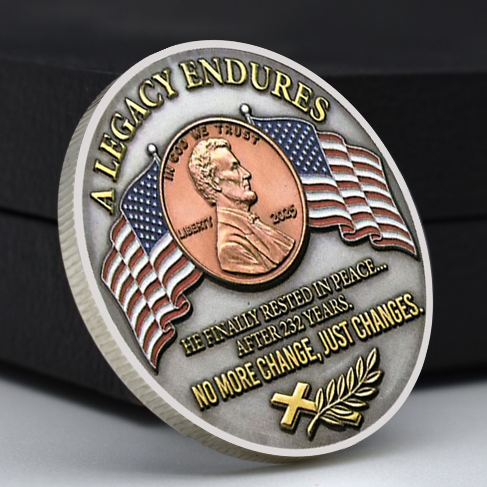 The Last Cent Eagle Tribute Coin 1793-2025 R.I.P Penny Commemorative Medal