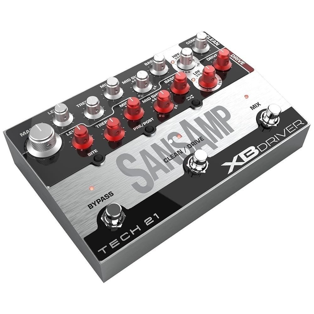 Tech 21 SansAmp XB Driver Bass Preamp Bundle with 2 Right Angle Patch..-OPEN BOX