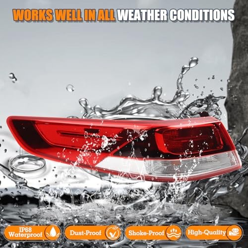 Left Halogen Tail Light Assembly Compatible With 2016-2020 Kia Left Driver Side