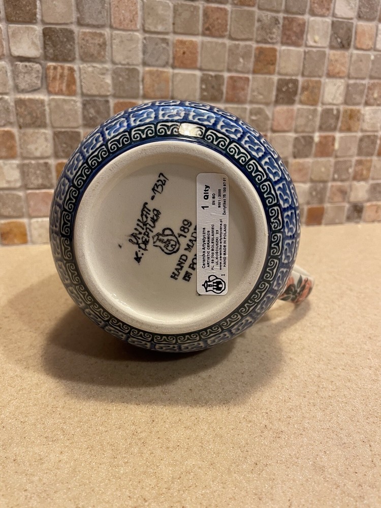 POLISH POTTERY SMALL PITCHER