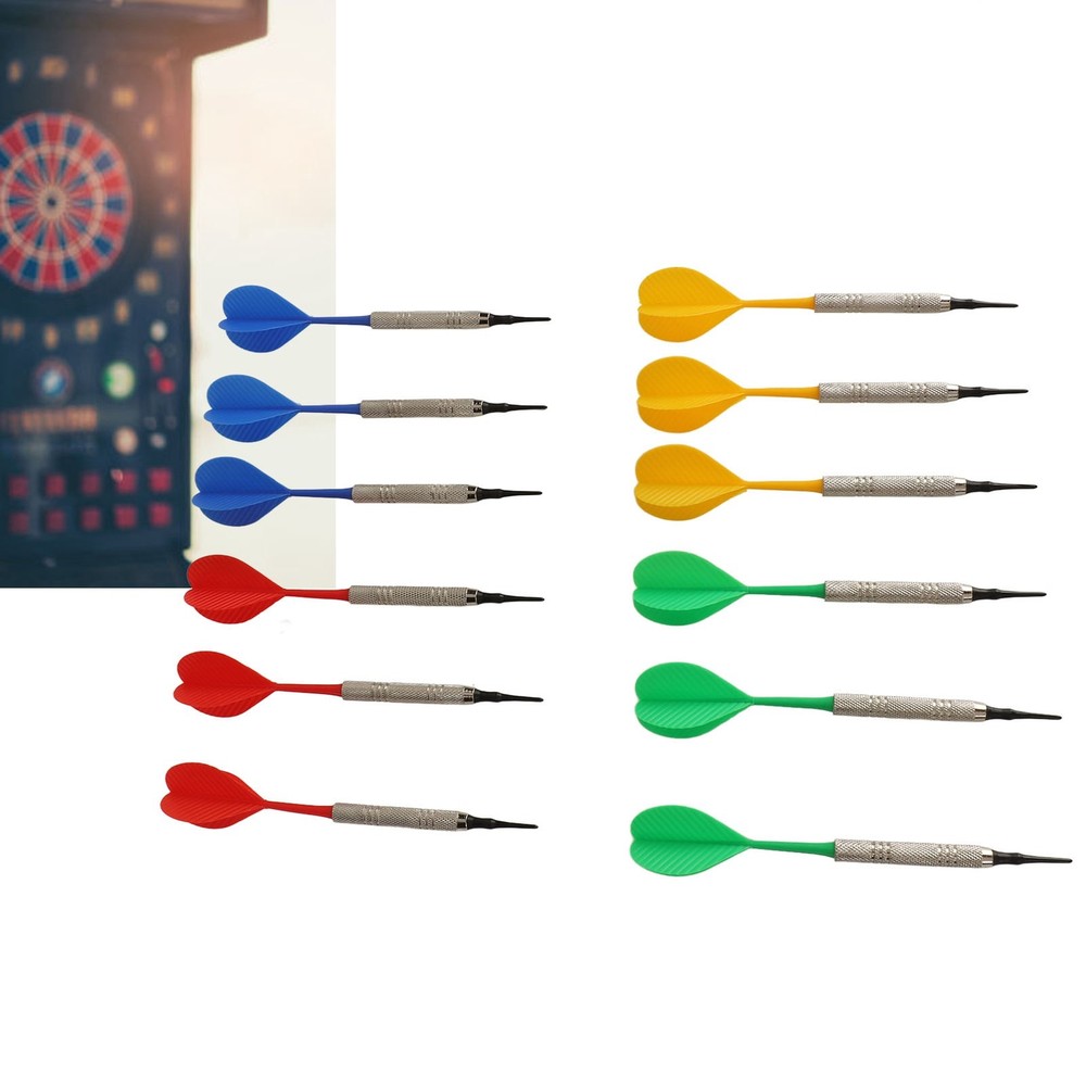 Plastic Soft Tip Darts For Electronic Dartboard Throwing Beginner MU