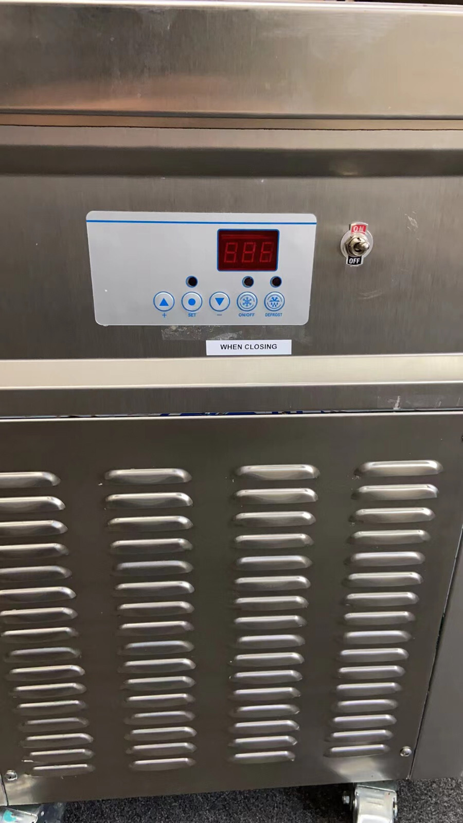 Kolice ETL Commercial 21"x21" square pan rolled ice cream machine,auto defrost